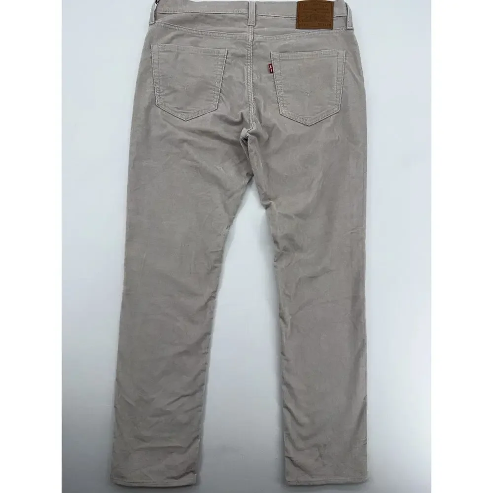Levis 511 Premium Slim Fit Corduroy Pants Color beige Men’s 33x32